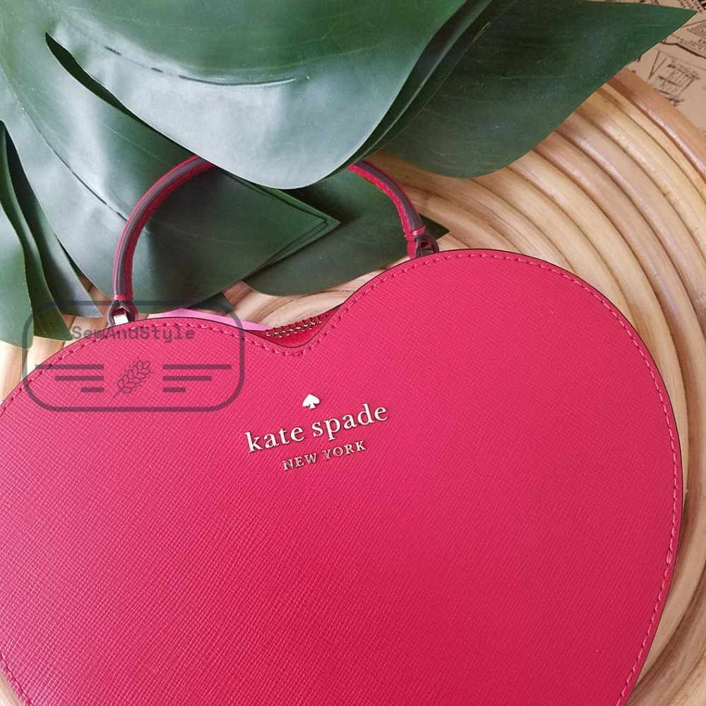 Kate Spade NWT New York Crossbody Red Love Shack Heart Purse Valentine - Picture 13 of 15